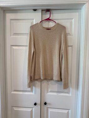 Jenni Kayne Neutral Beige Crewneck Sweater
